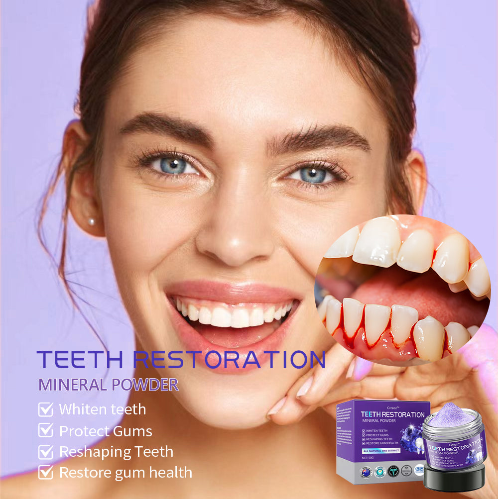 Cvreoz™ (ADA recommended)Teeth Restoration Mineral Powder(😁𝐋𝐢𝐦𝐢𝐭𝐞𝐝 𝐭𝐢𝐦𝐞 𝐝𝐢𝐬𝐜𝐨𝐮𝐧𝐭 𝐋𝐚𝐬𝐭 𝟑𝟎 𝐦𝐢𝐧𝐮𝐭𝐞𝐬😁) ☀️