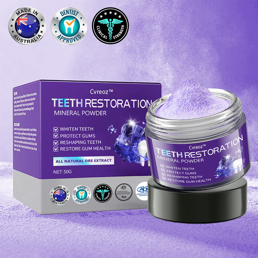 Cvreoz™ (ADA recommended)Teeth Restoration Mineral Powder(😁𝐋𝐢𝐦𝐢𝐭𝐞𝐝 𝐭𝐢𝐦𝐞 𝐝𝐢𝐬𝐜𝐨𝐮𝐧𝐭 𝐋𝐚𝐬𝐭 𝟑𝟎 𝐦𝐢𝐧𝐮𝐭𝐞𝐬😁) ☀️