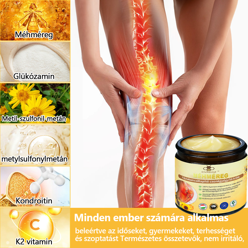 ArthroFree™ méhméreg fájdalomcsillapító és csontgyógyító krém (🐝Kifejezetten idősek számára készült, az OGYÉI ajánlja)